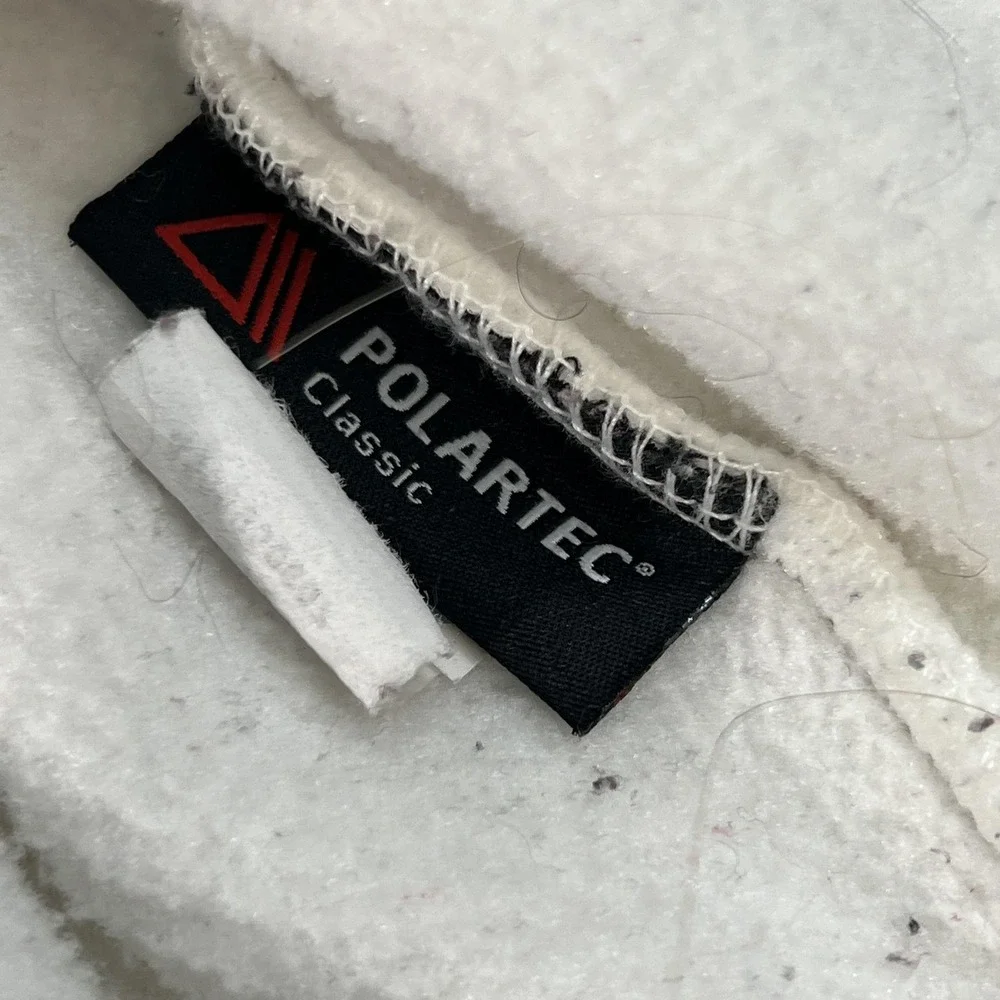 The North Face Jacket Girls 14/16‎ White Gray Fleece Zip Polartec Classic